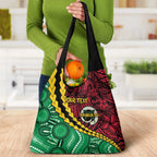 Vanuatu Personalized Tribal Grocery Bag Aboriginal Inspired Mix Style - Aussie Hoodie