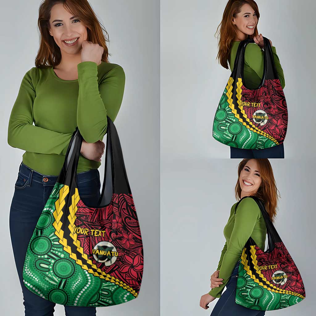 Vanuatu Personalized Tribal Grocery Bag Aboriginal Inspired Mix Style - Aussie Hoodie