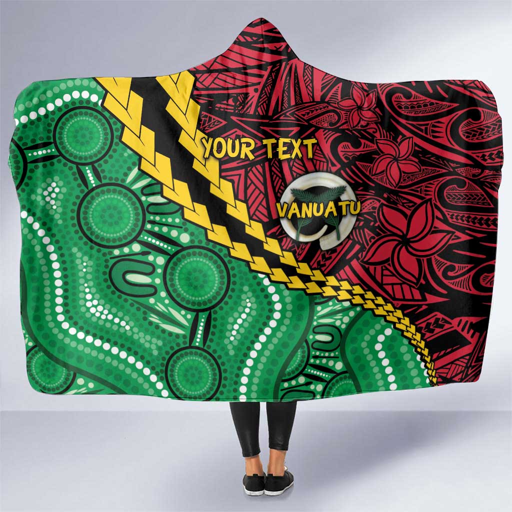 Vanuatu Personalized Tribal Hooded Blanket Aboriginal Inspired Mix Style - Aussie Hoodie