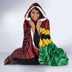 Vanuatu Personalized Tribal Hooded Blanket Aboriginal Inspired Mix Style - Aussie Hoodie