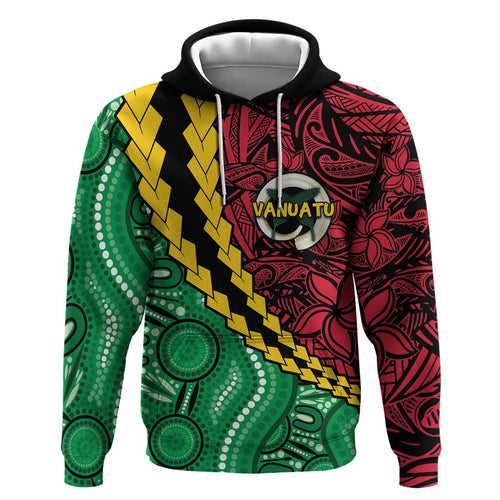 Vanuatu Personalized Tribal Hoodie Aboriginal Inspired Mix Style - Aussie Hoodie