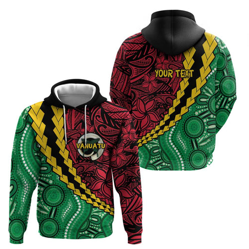 Vanuatu Personalized Tribal Hoodie Aboriginal Inspired Mix Style - Aussie Hoodie