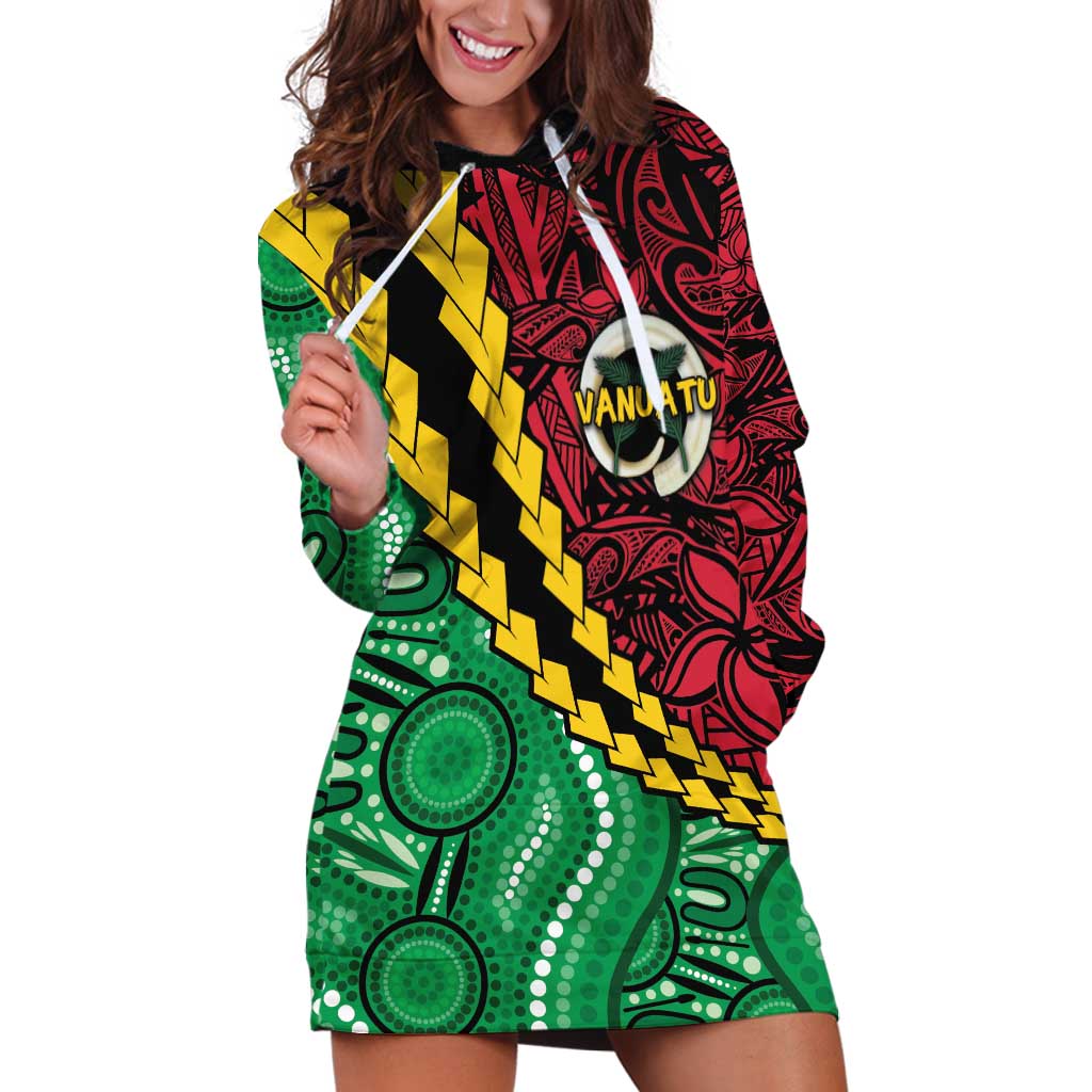 Vanuatu Personalized Tribal Hoodie Dress Aboriginal Inspired Mix Style - Aussie Hoodie