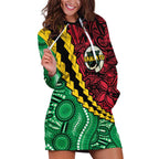 Vanuatu Personalized Tribal Hoodie Dress Aboriginal Inspired Mix Style - Aussie Hoodie