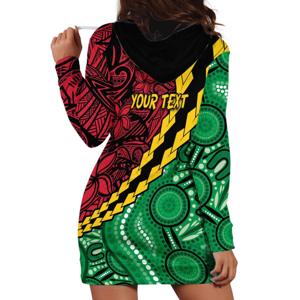 Vanuatu Personalized Tribal Hoodie Dress Aboriginal Inspired Mix Style - Aussie Hoodie