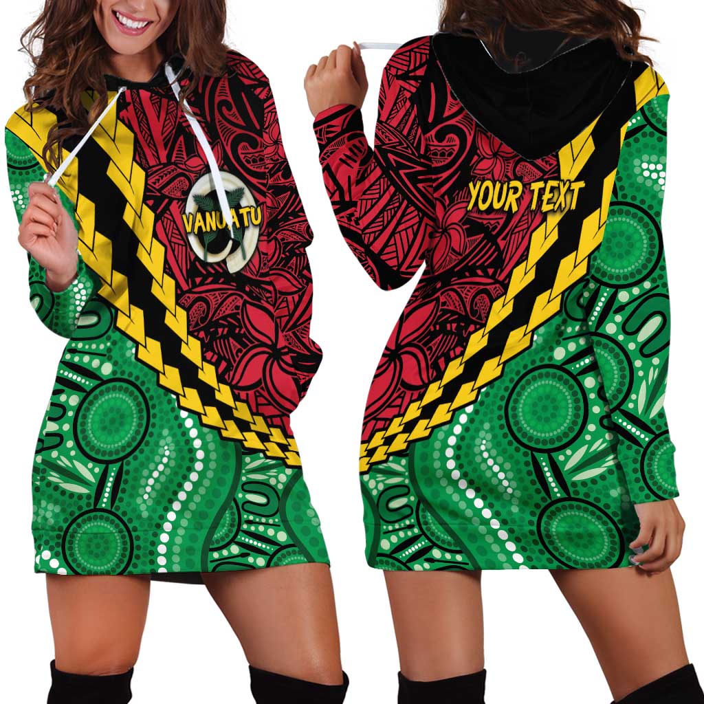 Vanuatu Personalized Tribal Hoodie Dress Aboriginal Inspired Mix Style - Aussie Hoodie