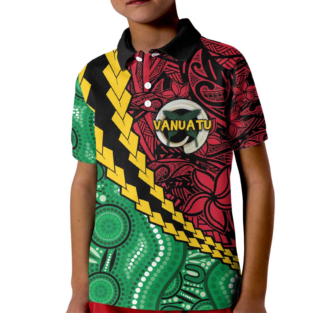 Vanuatu Personalized Tribal Kid Polo Shirt Aboriginal Inspired Mix Style - Aussie Hoodie