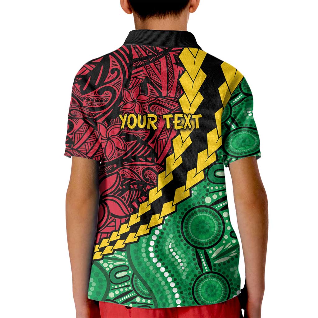 Vanuatu Personalized Tribal Kid Polo Shirt Aboriginal Inspired Mix Style - Aussie Hoodie