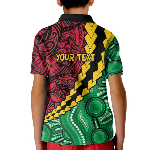 Vanuatu Personalized Tribal Kid Polo Shirt Aboriginal Inspired Mix Style - Aussie Hoodie