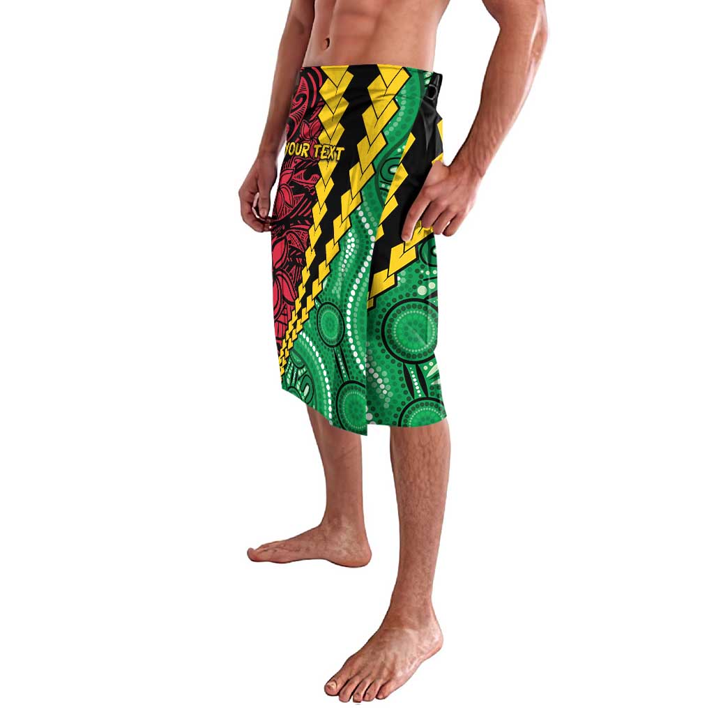Vanuatu Personalized Tribal Lavalava Aboriginal Inspired Mix Style - Aussie Hoodie