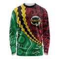 Vanuatu Personalized Tribal Long Sleeve Shirt Aboriginal Inspired Mix Style - Aussie Hoodie