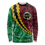 Vanuatu Personalized Tribal Long Sleeve Shirt Aboriginal Inspired Mix Style - Aussie Hoodie
