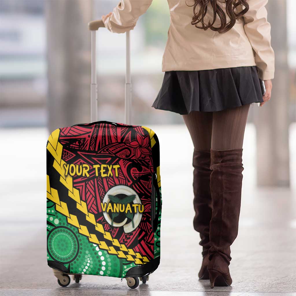 Vanuatu Personalized Tribal Luggage Cover Aboriginal Inspired Mix Style - Aussie Hoodie