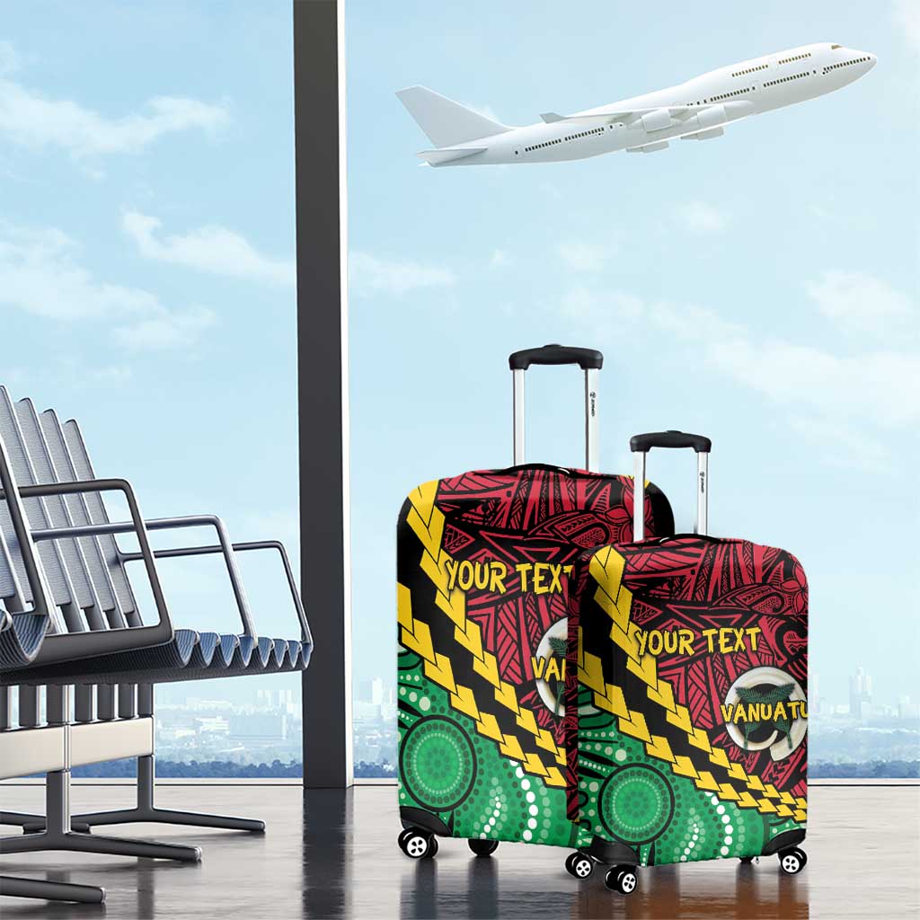 Vanuatu Personalized Tribal Luggage Cover Aboriginal Inspired Mix Style - Aussie Hoodie
