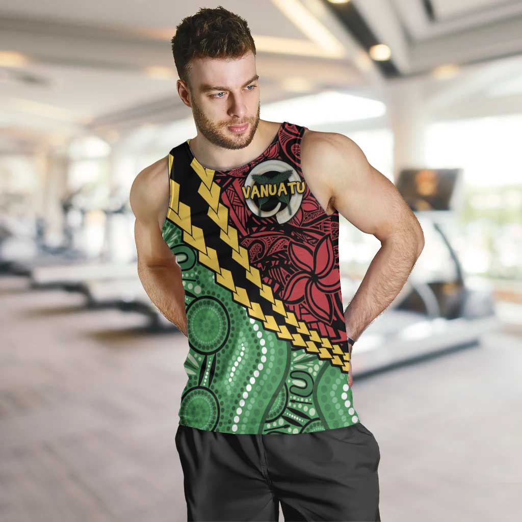 Vanuatu Personalized Tribal Men Tank Top Aboriginal Inspired Mix Style - Aussie Hoodie