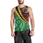 Vanuatu Personalized Tribal Men Tank Top Aboriginal Inspired Mix Style - Aussie Hoodie