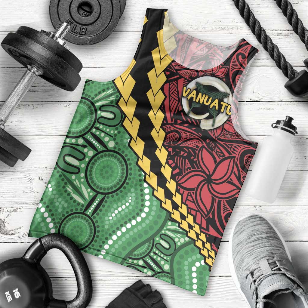 Vanuatu Personalized Tribal Men Tank Top Aboriginal Inspired Mix Style - Aussie Hoodie
