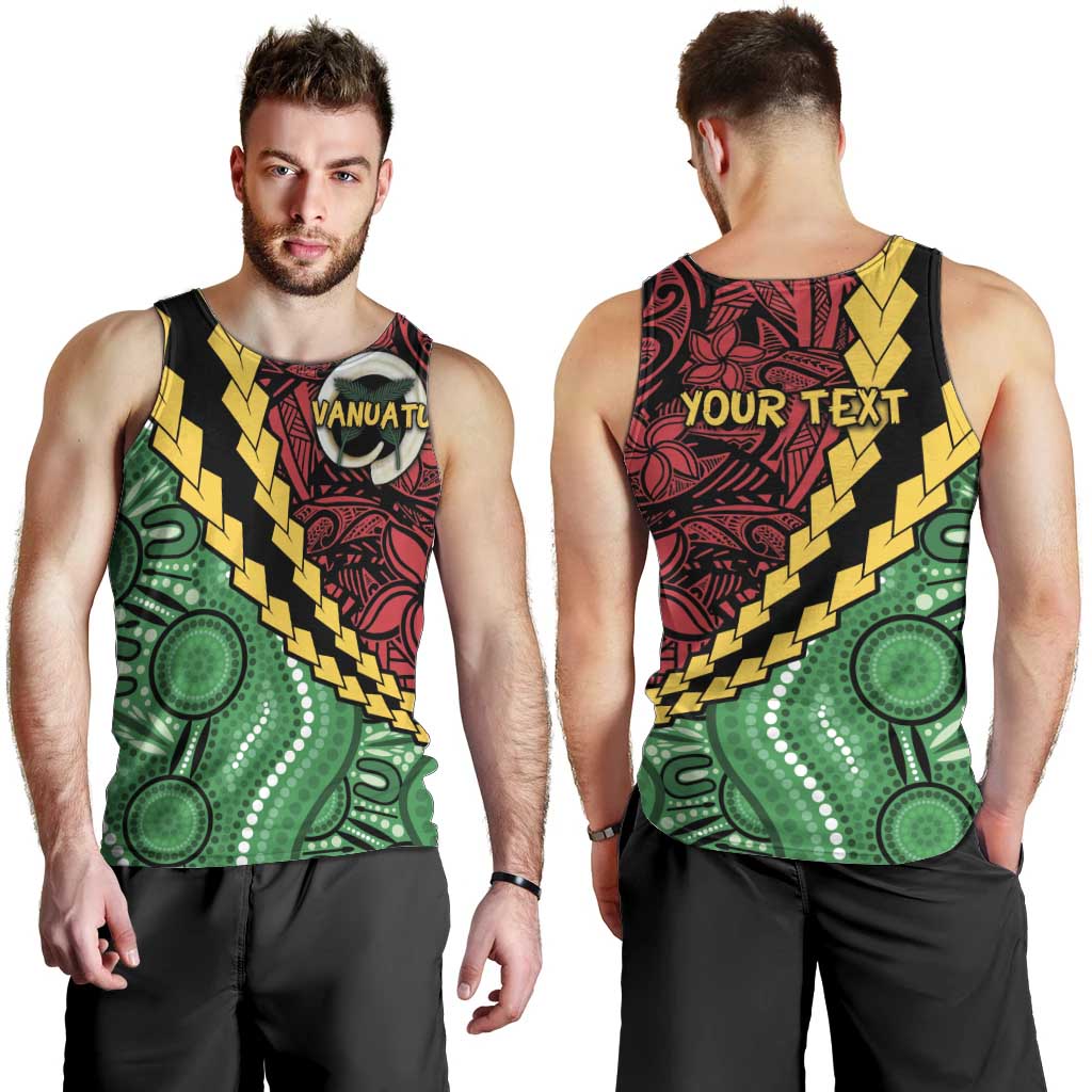 Vanuatu Personalized Tribal Men Tank Top Aboriginal Inspired Mix Style - Aussie Hoodie