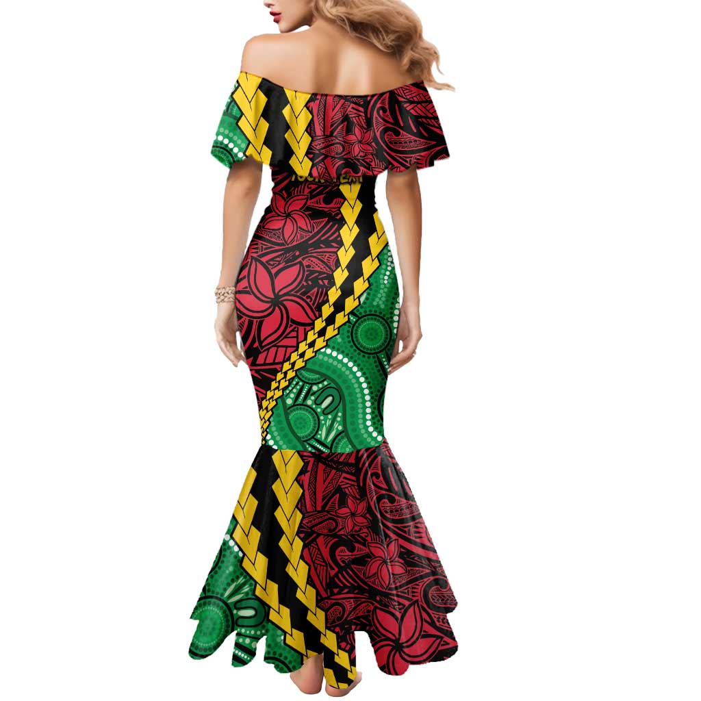 Vanuatu Personalized Tribal Mermaid Dress Aboriginal Inspired Mix Style - Aussie Hoodie