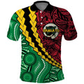 Vanuatu Personalized Tribal Polo Shirt Aboriginal Inspired Mix Style - Aussie Hoodie