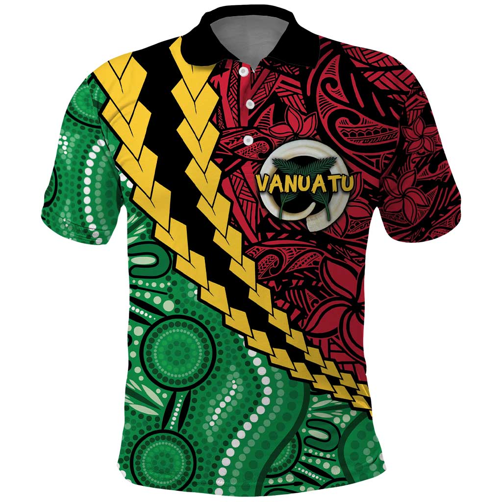 Vanuatu Personalized Tribal Polo Shirt Aboriginal Inspired Mix Style - Aussie Hoodie