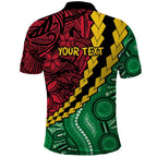 Vanuatu Personalized Tribal Polo Shirt Aboriginal Inspired Mix Style - Aussie Hoodie