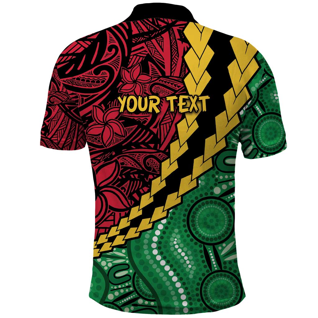 Vanuatu Personalized Tribal Polo Shirt Aboriginal Inspired Mix Style - Aussie Hoodie
