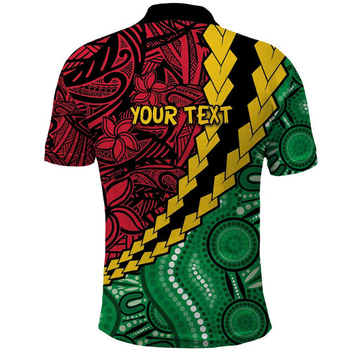 Vanuatu Personalized Tribal Polo Shirt Aboriginal Inspired Mix Style - Aussie Hoodie