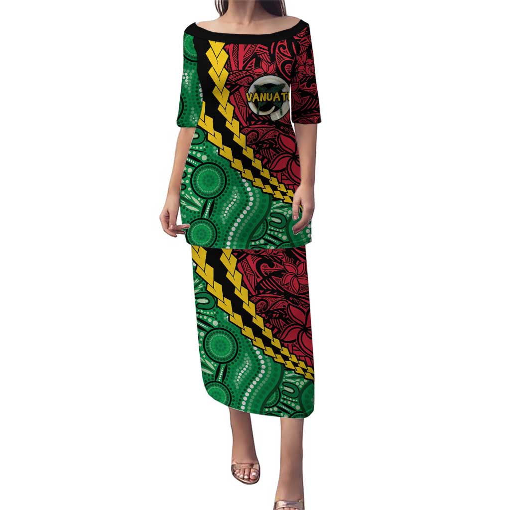 Vanuatu Personalized Tribal Puletasi Aboriginal Inspired Mix Style - Aussie Hoodie