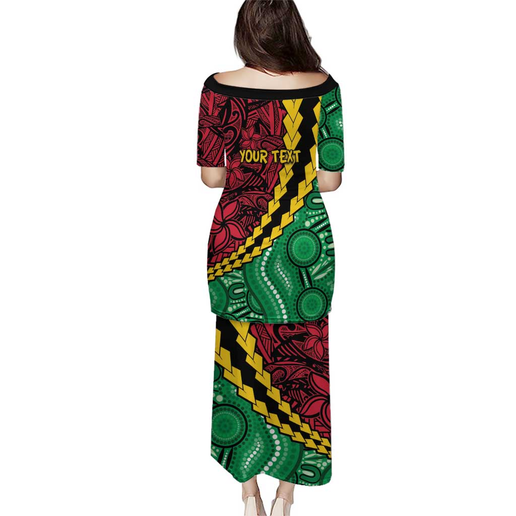 Vanuatu Personalized Tribal Puletasi Aboriginal Inspired Mix Style - Aussie Hoodie