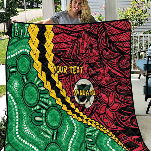 Vanuatu Personalized Tribal Quilt Aboriginal Inspired Mix Style - Aussie Hoodie