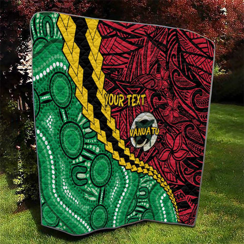 Vanuatu Personalized Tribal Quilt Aboriginal Inspired Mix Style - Aussie Hoodie