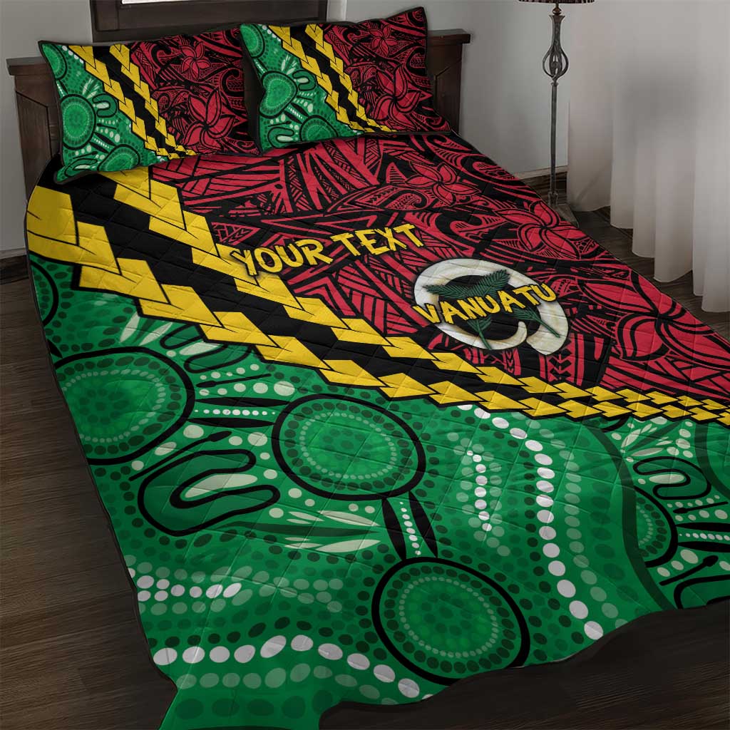 Vanuatu Personalized Tribal Quilt Bed Set Aboriginal Inspired Mix Style - Aussie Hoodie