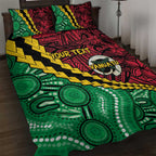 Vanuatu Personalized Tribal Quilt Bed Set Aboriginal Inspired Mix Style - Aussie Hoodie