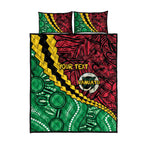 Vanuatu Personalized Tribal Quilt Bed Set Aboriginal Inspired Mix Style - Aussie Hoodie