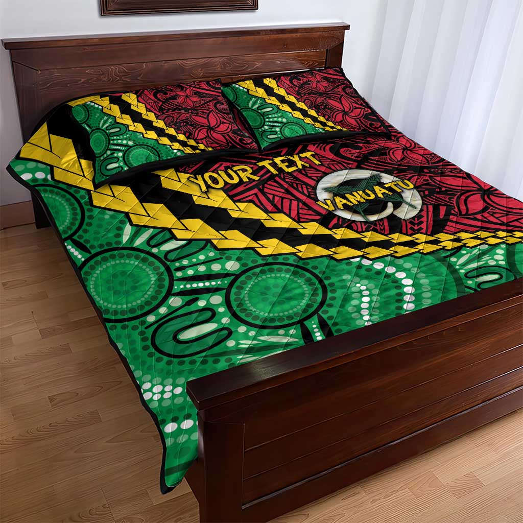 Vanuatu Personalized Tribal Quilt Bed Set Aboriginal Inspired Mix Style - Aussie Hoodie