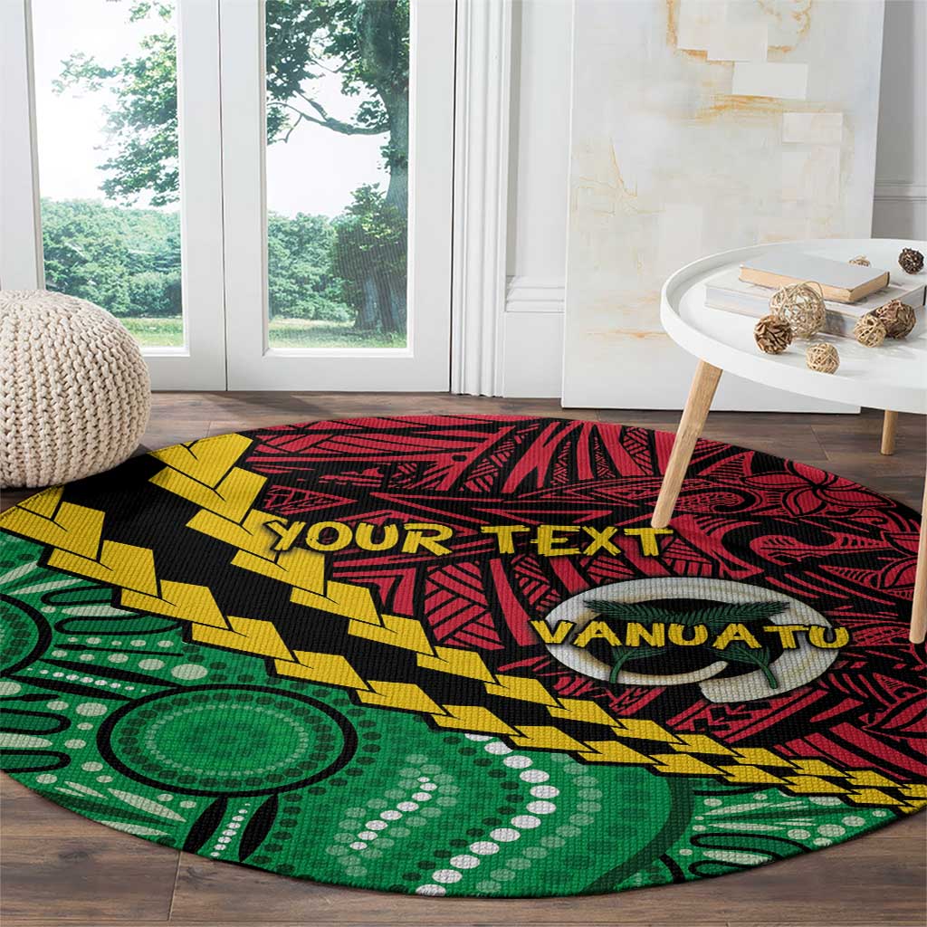 Vanuatu Personalized Tribal Round Carpet Aboriginal Inspired Mix Style - Aussie Hoodie