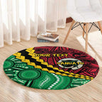 Vanuatu Personalized Tribal Round Carpet Aboriginal Inspired Mix Style - Aussie Hoodie