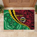 Vanuatu Personalized Tribal Rubber Doormat Aboriginal Inspired Mix Style - Aussie Hoodie