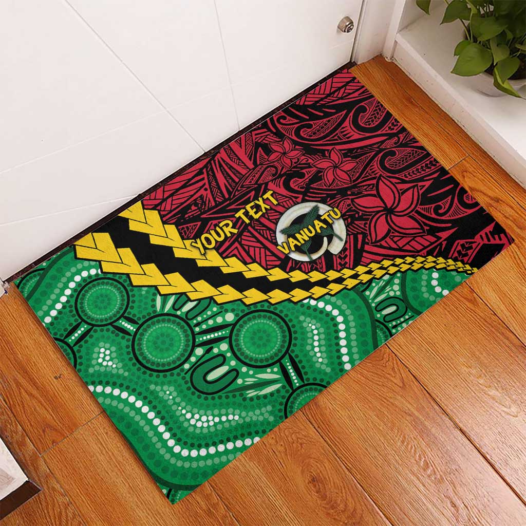 Vanuatu Personalized Tribal Rubber Doormat Aboriginal Inspired Mix Style - Aussie Hoodie