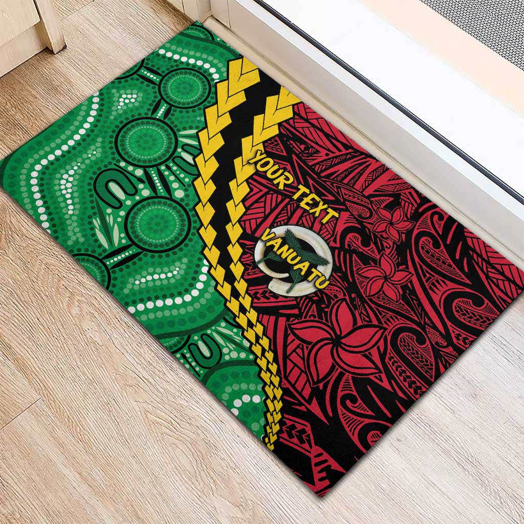 Vanuatu Personalized Tribal Rubber Doormat Aboriginal Inspired Mix Style - Aussie Hoodie