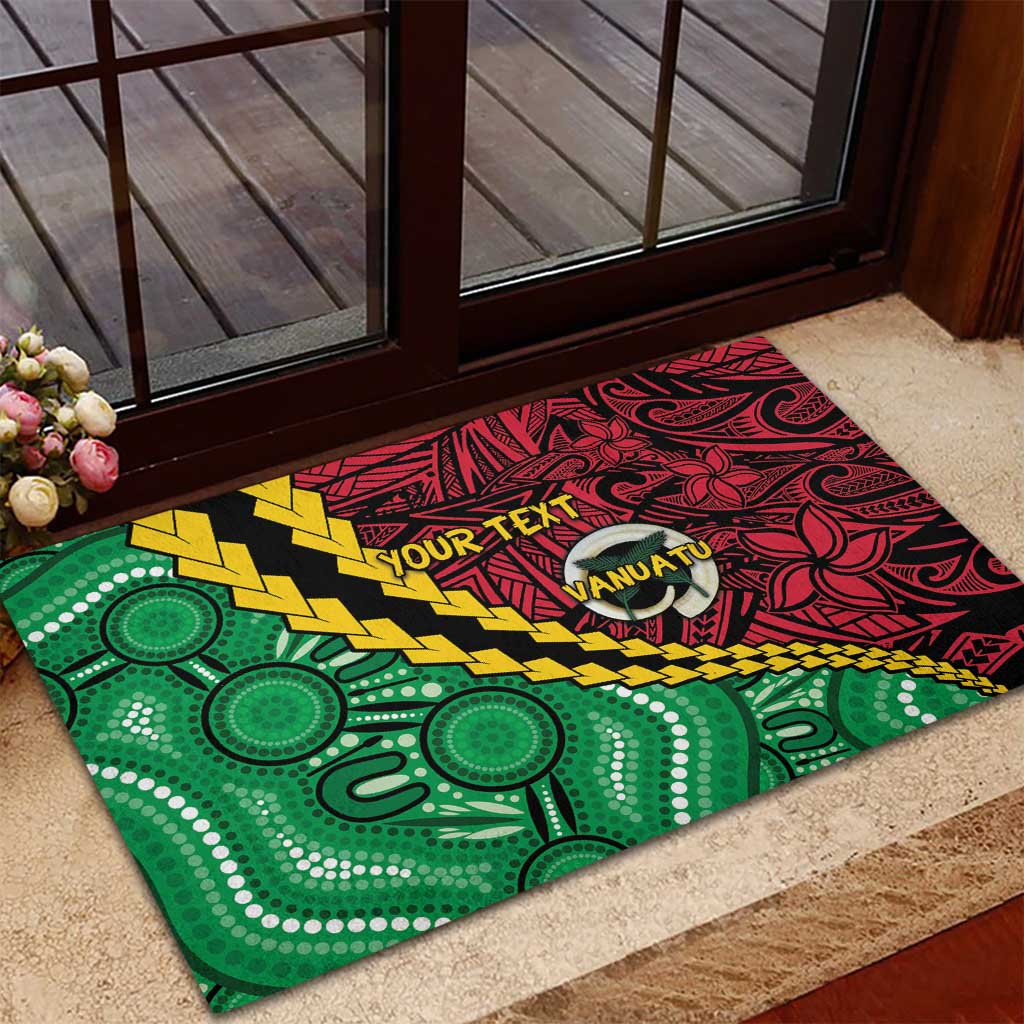 Vanuatu Personalized Tribal Rubber Doormat Aboriginal Inspired Mix Style - Aussie Hoodie