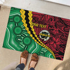 Vanuatu Personalized Tribal Rubber Doormat Aboriginal Inspired Mix Style - Aussie Hoodie