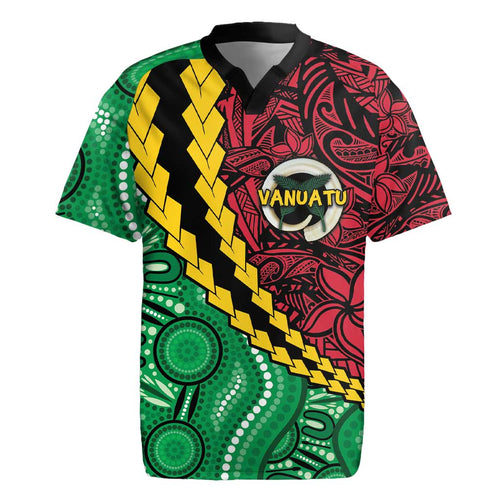 Vanuatu Personalized Tribal Rugby Jersey Aboriginal Inspired Mix Style - Aussie Hoodie
