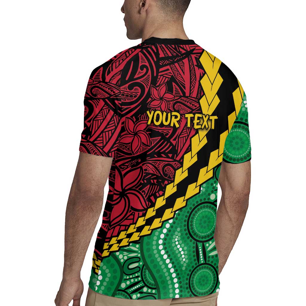 Vanuatu Personalized Tribal Rugby Jersey Aboriginal Inspired Mix Style - Aussie Hoodie