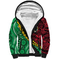 Vanuatu Personalized Tribal Sherpa Hoodie Aboriginal Inspired Mix Style - Aussie Hoodie
