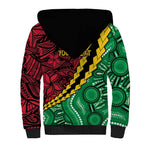 Vanuatu Personalized Tribal Sherpa Hoodie Aboriginal Inspired Mix Style - Aussie Hoodie