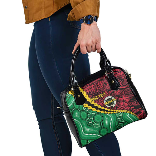 Vanuatu Personalized Tribal Shoulder Handbag Aboriginal Inspired Mix Style - Aussie Hoodie