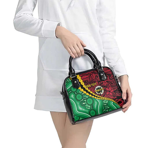 Vanuatu Personalized Tribal Shoulder Handbag Aboriginal Inspired Mix Style - Aussie Hoodie