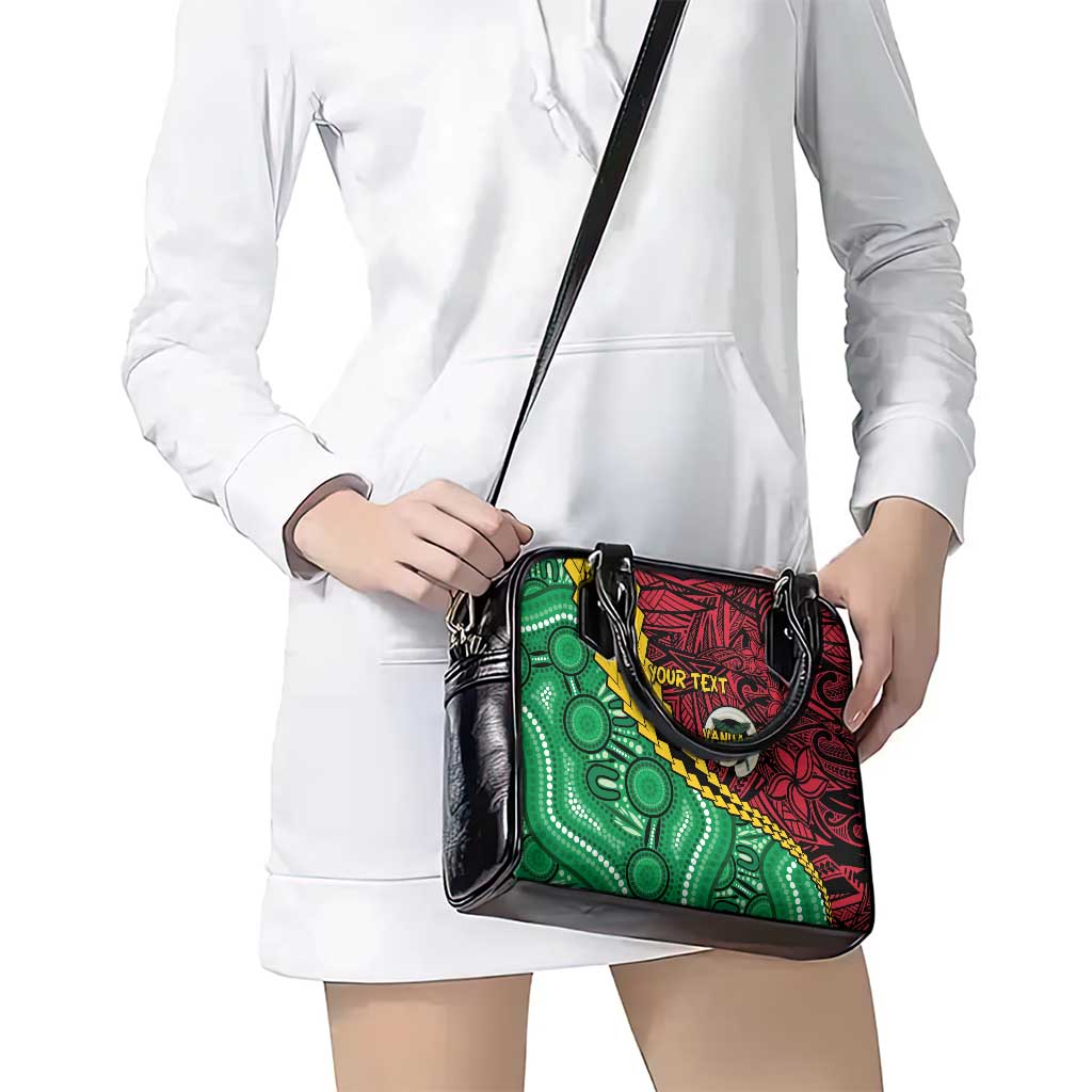 Vanuatu Personalized Tribal Shoulder Handbag Aboriginal Inspired Mix Style - Aussie Hoodie